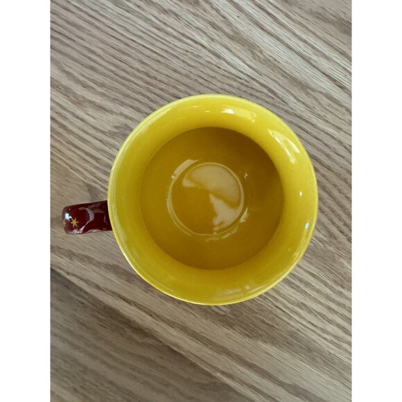 Christkindlmarket 2017 Mug Stein Ceramic Chicago Skyline‎ Red With Yellow Inside - Picture 7 of 7